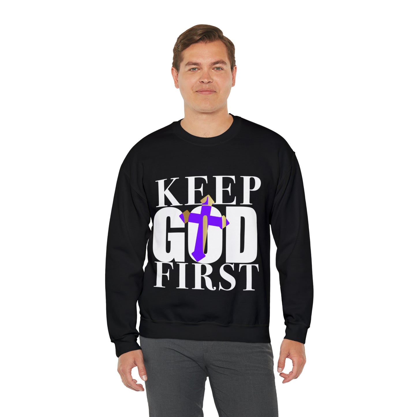 Keep God First Sweatshirt - Black