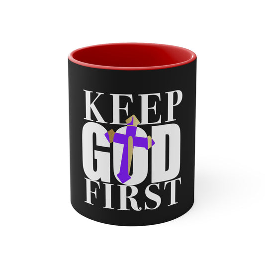 Keep God First Coffee Mug, 11oz