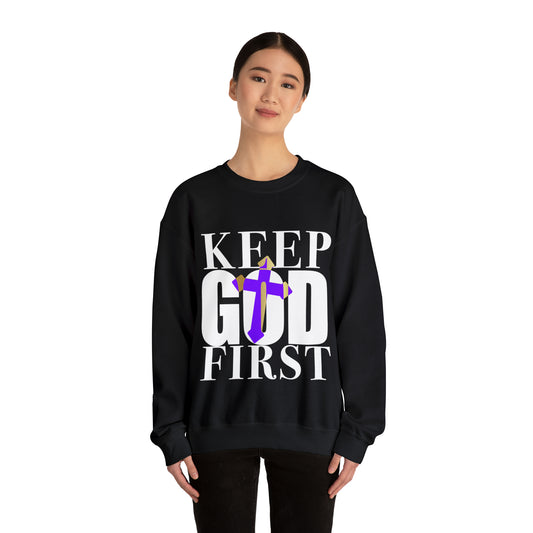 Keep God First Sweatshirt - Black